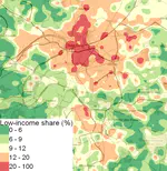 Residential segregation, daytime segregation and spatial frictions: an analysis from mobile phone data